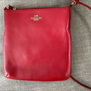 Red coach crossbody bag